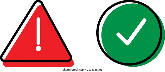 Do Dont Good Bad Icons W Stock Vector (Royalty Free) 2136368901 ...