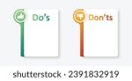 Do and dont icon in flat style. Dos and Don