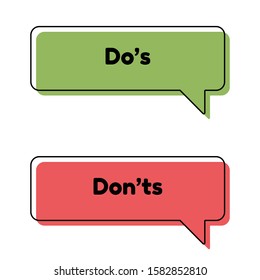 Do and Dont Icon Vector Set 2