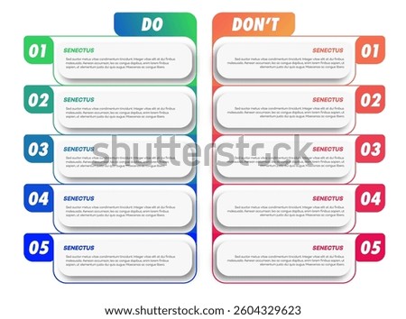 Do and dont infographic design template