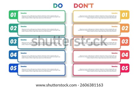 Do and dont infographic design template