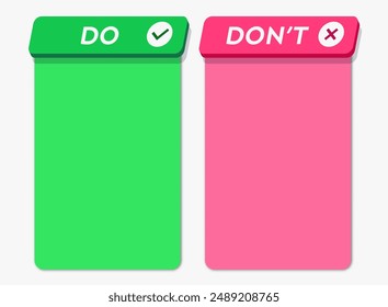 Do and dont infographic frame template