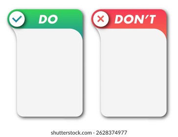 Do and dont infographic frame template