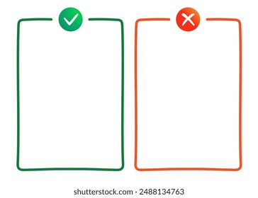 Do und dont Infografik handgezeichnet Stil