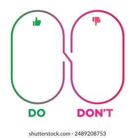Do and dont infographic modern gradient style