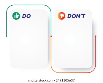 Do and dont infographic modern gradient style