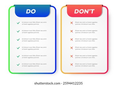 Do and dont infographic template