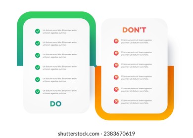 Do and dont infographic template frame