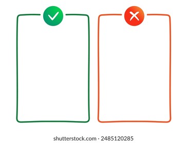 Do and Dont infographic template frame