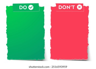 Do and Dont infographic template frame