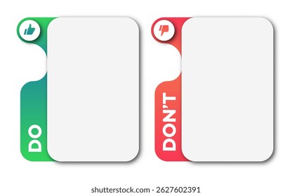 Do and dont infographic template frame