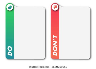 Do and dont infographic template frame