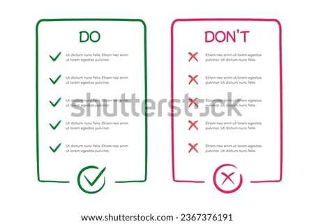 Do and dont infographic template frame