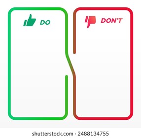 Do and dont Infografik Vorlage modern