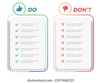 Do and dont infographic template trendy style