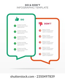 Do and dont infographic template vector