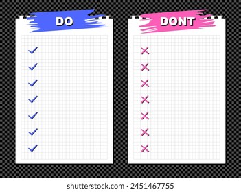 Do and dont list informative illustration