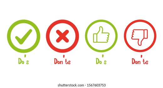 Do and don't, positive and negative like