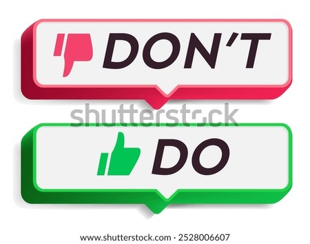 Do and dont sign 3d style