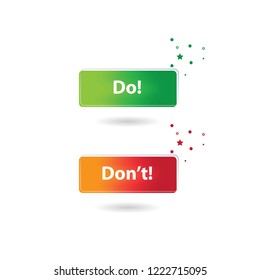 Do and Don't Sign Button