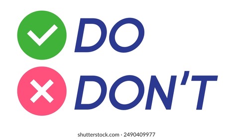 Do and dont sign flat style
