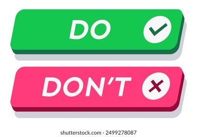 Do and dont sign modern 3d style