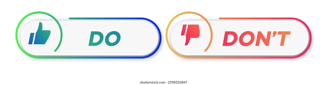 Do and dont sign modern line style