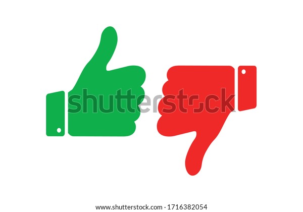 Do Dont Symbols Perspective Thumbs Thumbs Stock Vector (Royalty Free ...