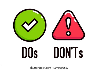 Do and Don't vector icons.