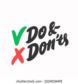 Do and don'ts. Vector lettering