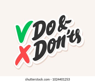 Do and don'ts. Vector lettering