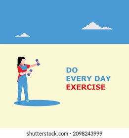DO EVERY DAY EXCERCISE VECTOR 