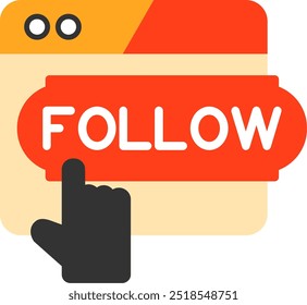 Do Follow Flat Vector Icon Design