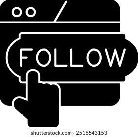 Do Follow Glyph Vector Icon Design
