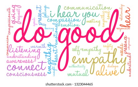 Do Good word cloud on a white background. 