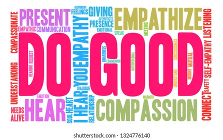 Do Good word cloud on a white background. 