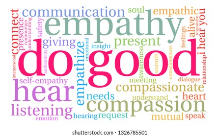 Do Good word cloud on a white background. 