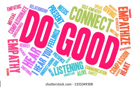 Do Good word cloud on a white background. 
