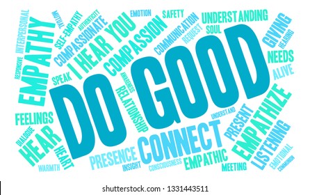 Do Good word cloud on a white background. 