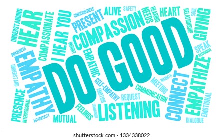 Do Good word cloud on a white background. 