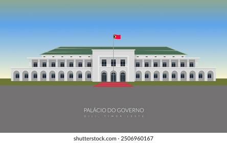 Palácio do Governo in Dili, Timor-Leste - Stock Illustration as EPS 10 File