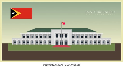 Palácio do Governo in Dili, Timor-Leste - Stock Illustration as EPS 10 File