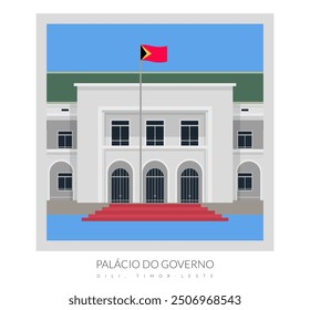 Palácio do Governo in Dili, Timor-Leste - Stock Illustration as EPS 10 File