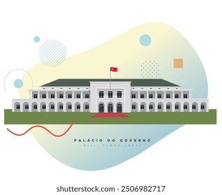 Palácio do Governo in Dili, Timor-Leste - Stock Illustration as EPS 10 File