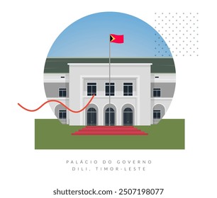 Palácio do Governo in Dili, Timor-Leste - Stock Illustration as EPS 10 File