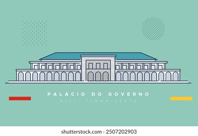 Palácio do Governo in Dili, Timor-Leste - Stock Illustration as EPS 10 File