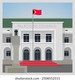 Palácio do Governo em Díli, Timor-Leste - Ilustração de Stock como Arquivo EPS 10