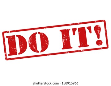 Do it grunge rubber stamp on white, vector illustration