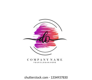 DO handwriting initial  logo vector