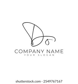 do handwritten signature monogram letter logo design template for personal branding or business